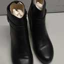 mysoft Women's Zipper Booties Chunky Stacked Heel Ankle Boots Buckle Strap Ankle 11W