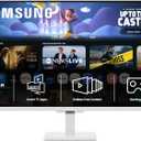 Samsung 32-Inch M5 (M50F) Series FHD Smart Monitor with Streaming TV, Speakers, HDR10, Gaming Hub, Multiple Ports, Workout Tracker, Vision Accessibility Tools, White, LS32FM503ENXZA