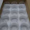 Stemless Glasses Set of 12, 15 Ounce Smooth Rim Standard  Glass Tumbler for Red, White Liquor, Dishwasher Safe