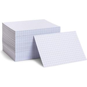 Stockroom Plus Index Cards - 4 x 6 in, White, 300 Count - Graph Ruled Index Cards & Grid-Lined Graph Paper Notecards for Math Problems Stockroom Plus Index Cards - 4 x 6 in, White, 300 Count - Graph Ruled Index Cards & Grid-Lined Graph Paper Notecards for Math Problems