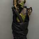 AUSCAMOTEK Low Profile Hunting Chair, Portable Folding Camo Ground Blind Chaise Longue with Shoulder Strap, Cup Holder, Mesh Backrest, Carry Bag & Storage Pouch, Ideal for Turkey Hunting & Outdoors