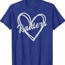 Raiders. Heart Name Vintage Retro Men Women Girl Kid T-Shirt, Size S