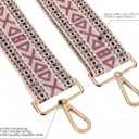 2 x Wide Purse Strap Replacement Crossbody Shoulder Bag Strap Adjustable Handbag Strap Replacement Belts Gold Hardware (Purple)