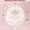 Momcozy Breast Milk Collector, Milk Collectors for Breastfeeding, Reusable Breast Milk Shells, Silicone Catcher with More Fit & Soft (3oz/90ml, 2 Counts)