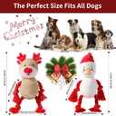 Chngeary 2 Pack Christmas Squeaky Plush Dog Toys for Small Medium Large Dogs, Durable and Indestructible Dog Toys,Stuffed Squeaky Toys for Dogs Puppy Toys Include Cute Snowman and Elk