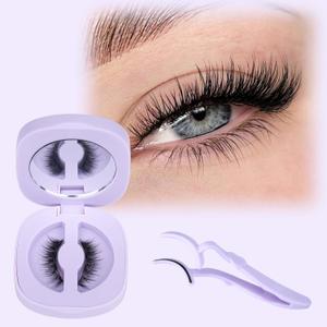 ALICE Magnetic Eyelashes Reusable Magnetic Lashes Kit with Lash Applicator Wispy Nautral Cat Eye lashes No Glue