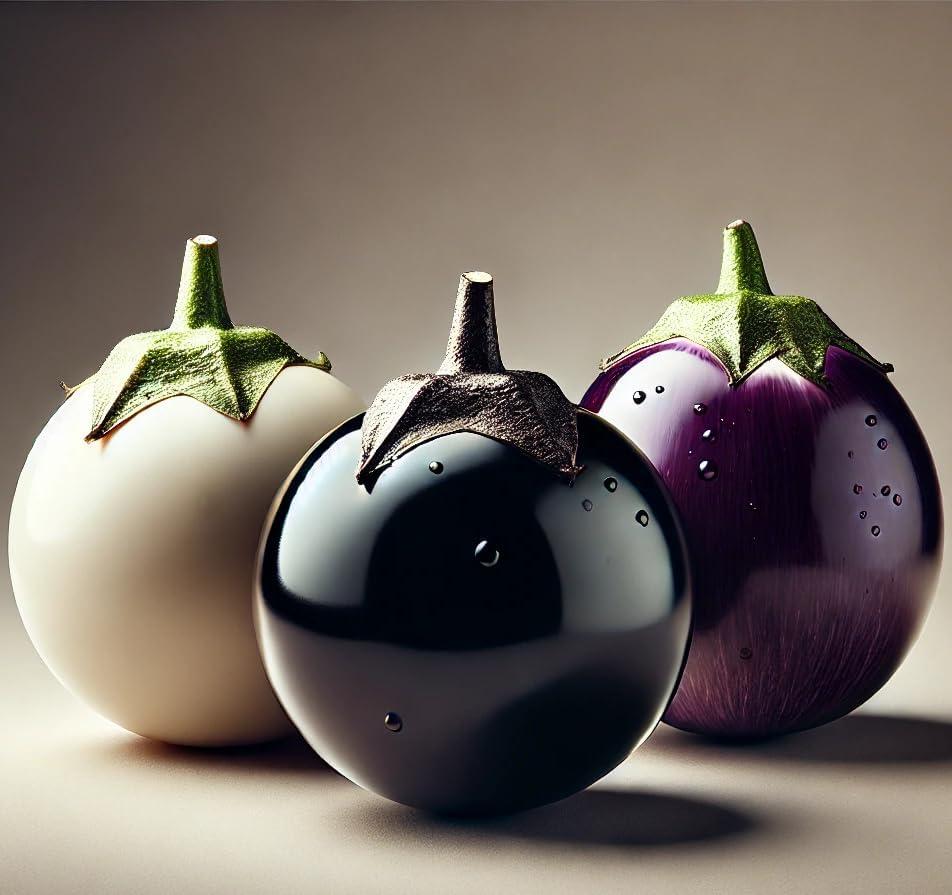 7 x 30+ Seeds Eggplant Round Mix - Vegetable Multicolor