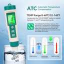 5in1 PH Water Tester, Digital pH Meter for Water, EC and TDS Meter with PH TDS EC ORP Temp Water Quality Tester for Hydroponics Plant Swimming Pool Aquarium Drinking Water Testing Kit PPM EC Tester