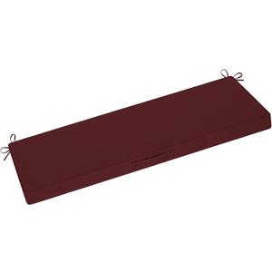 downluxe Outdoor Bench Cushion Waterproof, 59 x 18 Inch Patio Furniture Cushions with Adjustable Ties & Portable Handle, Porch Swing Cushions, Bench Cushions for Outdoor Furniture, Burgundy