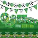 2026 World Soccer Cup Party Supplies Set - Soccer Party Favors, Banner, Tablecloth, Napkins Tableware Kit for Soccer Themed Birthday Party, Game Day Celebration, Sports Event Decor for Fans (Serve 10)