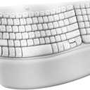 Logitech Wave Keys for Mac, Wireless Ergonomic Keyboard with Cushioned Palm Rest, Comfortable Natural Typing, Bluetooth Keyboard, Easy-Switch, Optimized for Mac, Apple, iPad - Off White