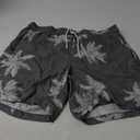 maamgic 2 in 1 Mens Swim Trunks 7 Inch Swim Shorts Swim Suits Board Shorts (Large, Gray-palm Tree)