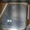 24"x18" Gold Scalloped Mirror for Bathroom, Rust-Proof Metal Frame