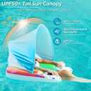 Jasonwell Pool Float with Canopy - Inflatable Pool Floaties Adult Floating Pool Chair Lounge Floats for Swimming Pool Water Chair Pool Lounger with Cup Holders Pool Toy Party Floaty for Adult