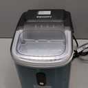 EUHOMY Ice Maker Countertop, Portable Ice Machine with Carry Handle, 26.5lbs Per Day, 9 Cubes in 6 Mins, Auto-Cleaning, with Basket and Scoop, for Home, Kitchen, Camping, RV (Silver) (Stainless Steel Silver)