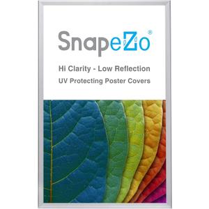 SnapeZo Poster Frame 32x50, Silver, 1.25 Inch Aluminum Profile, Front-Loading Snap Frame, Wall Mounting, Professional Series