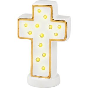 Mud Pie Light Up Cross Sitter; 4 1/4" x 2 1/2"