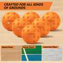 2 x Pickleball Balls, 6 Pack & 12 Pack | 40 Holes, High Visibility & Bounce, Durable for All Paddles & Skill Levels (Neon Green, Orange)