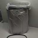 BestOffice | 13 Gallon Trash Can with Lid | Automatic Touchless Garbage Can | Odor Control | Modern Oval Design | Easy to Clean | Stainless Steel | Fits Any Kitchen, Bathroom, Office or Home