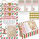 Tenceur 144 Pcs Magical Reindeer Food Treat Bag with Reindeer Food Labels Bells Christmas Plastic Goodie Bags Christmas Party Favor Supplies for Xmas Holiday Candy Cookie Snack Gift Wrapping