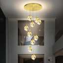 Crystal Chandeliers for Living Room 120 inches Long Staircase Chandelier Foyer Entrance Crystal Ceiling Light High Ceiling Chandeliers LED Dimmable 3000-6000K