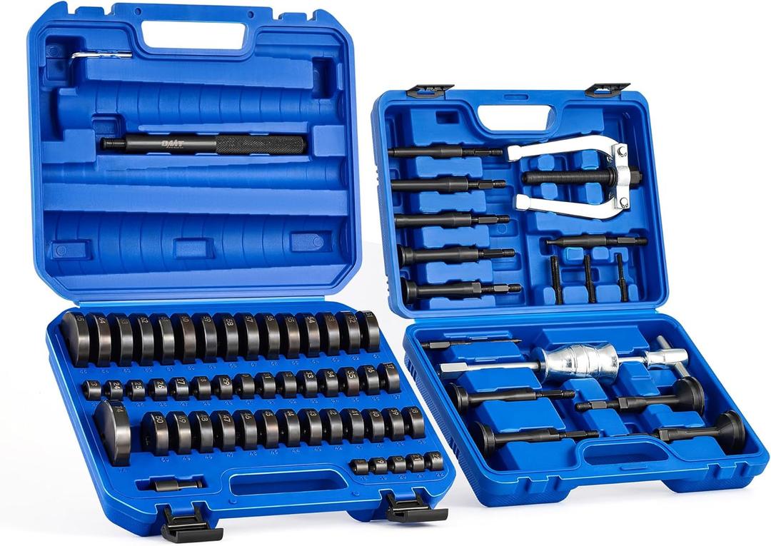 Orion Motor Tech 2 in 1 Blind Hole Bearing Puller & Bushing Press Kit, Complete Bearing & Bushing Service Kit with Bearing Race and Seal Puller, Bushing Driver Tools, Wheel Bearing Removal Tool Set