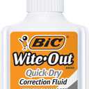 BIC Wite-Out Quick-Dry Correction Fluid, 20 mL Bottles, White