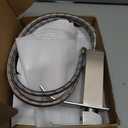 Ryuwanku Bathroom Faucet Brushed Nickel Modern Waterfall Bathroom Sink Faucet with Single Handle Suitable for 1 or 3 Holes,Supply Deck Plate and Hose