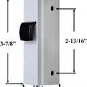 Gliding Patio Door Auxiliary Foot Lock Compatible with Andersen OEM Part #1997301 (1978 to Present), 2-13/16" Mounting Hole Centers, White Diecast