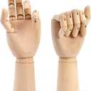 Tosnail 2 Pack 11.4" Wooden Hand Model, Artist Drawing Figure with Posable Fingers, Mannequin Left and Right Hands