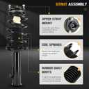 Front and Rear Complete Strut Assembly Shock Absorber Fits for Honda Civic Sedan 2006-2011, for Acura CSX 2006-2011. Replace 172287 172286 5609, 4PCS