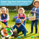 32 Pack Brain Teaser Puzzles & Colorful Easter Eggs - Challenging Metal Wire Puzzles for Kids & Adults - DIY Easter Basket Stuffers, Family Logic Games, Party Favors