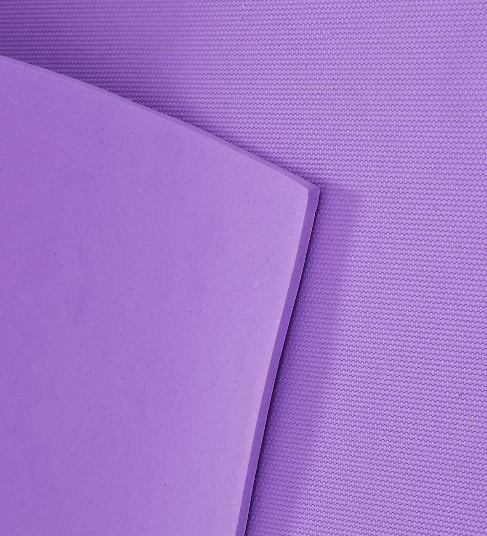 Indoor Outdoor Men & Women Fitness Gym Workout 6mm One Thick Plain Yoga Mat (Purple) 27x72