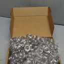 TESS 7 Pcs Old Lady Wig Costume Set, 100 Days of School Grandma Gray Hair Wig Cap Glasses Chain Pearl Bead Necklace for Cosplay Costume, Silver, Coily, 10 Inches (One Size)