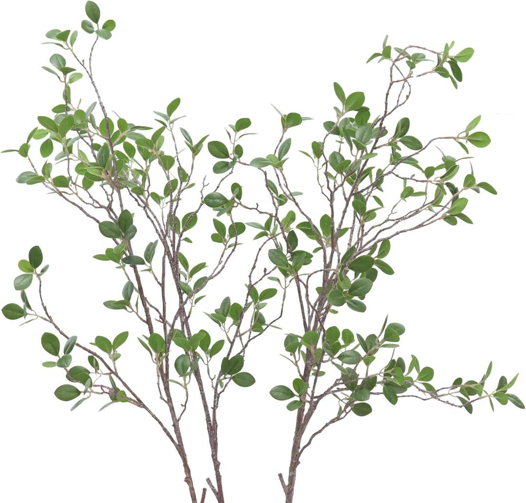 Artificial Tree Branches with Leaves for Decoration Faux Greenery in Vase 4pcs 43.31 Inches