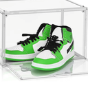 Size 14 Acrylic Sneaker Shoe Display Case, Transparent Shoe Box Storage Bins Clear Plastic Stackable Boot Handbag Organizer Containers with Lids for Shoes, Figure, Collectible, Purse, 1Pack