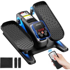 Portable Under Desk Elliptical Machine with Wireless Remote, 12 Manual & 3 Automatic Speeds, Pedal Ellipse Leg Exerciser,Leg Exerciser While Sitting for Seniors, Adults, Home, Office