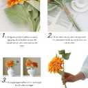 Sunflowers Artificial Flowers Bulk Spring Summer Decor, 3 Pack Fake Flowers Silk Faux Sunflower Bouquet Arrangement for Vase Wedding Table Home Porch Indoor Outdoor Cemetery Decorations