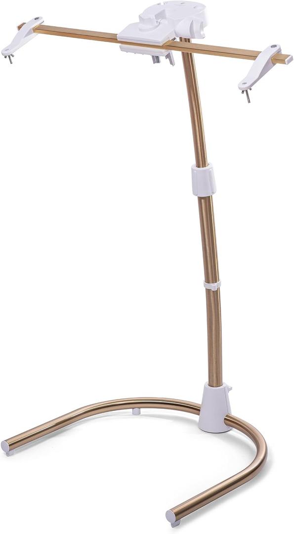 Daylight Company Stitch smart Stand, Adjustable Embroidery Hoop Stand, Rotated Cross Stitch Stand, Hoop Holder, Hands Free Needlework Stand for Art Craft Sewing Projects, White