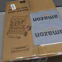 LOL-FUN Wooden Baby Walker with Double-Sided Busy Board, Push Walker for Baby with Adjustable Speed Wheels, Activity Learning Walker for Boys 12 Months