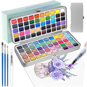 Watercolor Paint Set, 100 Color Beginners Watercolor Painting Tools Macaron,Suitable For the Artist Watercolor Set to Meet the Creative Needs of Children, Adults and Beginners