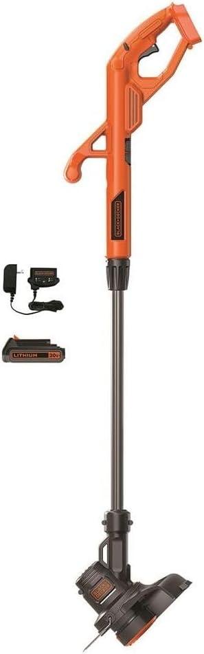 BLACK+DECKER 20V MAX String Trimmer Edger Cordless, 10-Inch Electric Weed Wacker with Automatic Feed Spool Kit (LST201)