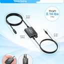 eSynic Portable Optical to 3.5mm/Aux Adapter-7 FT Long-192KHz DAC Converter-Metal Shell-Built in Amplifier Chip-Easy to Setup- from HDTV/Blu-Ray/Gaming Console to 3.5MM Audio Speaker & Headphone