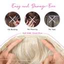 REECHO Invisible Wire Hair Extensions with Thinner Softer Lace Weft (Dark Blonde with Highlights, 12 Inch (Pack of 1))