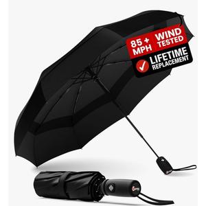 REPEL Windproof Travel Umbrella - Compact & Withstands Winds up to 85MPH , Strongest Premium Auto Folding Umbrella for Rain and Sun - Durable, Light & Portable for Women & Men , Fits Backpack & Cars