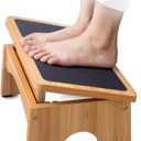 StrongTek Adjustable Foot Rest for Under Desk, 3-Level Adjust Incline, 7" Step Stool for Kids Adults, Ergonomic Foot Stool Relieves Swelling, One Step Stool with Non-Slip Surface for Home and Office