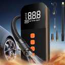 Intelligent Car Inflatable Pump Digital Display Lighting Car Tire Electric Wireless Multifunctional Portable Pumps for Cars Motorcycles for Tires of Car, Moto, Bike, for Men Car Adults Gifts YYBHDQPFS