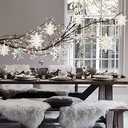 CNUSER Winter Wonderland Snowflakes Party Decorations 3D Card Hanging Paper Centerpieces for Christmastree/New Year/Baby Shower/Wedding Party (Mirror Silver)