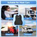 Lumbar Support Pillow for Car Truck Accessories Gifts for Mom Dad Memory Foam Back Support for Driving Seat Lower Back Cushion, Lumbar Comfort for Long Drivers Back Pain Relief, with Adjustable Straps