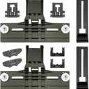 Upgraded W10350375 Dishwasher Top Rack Adjuster & W10195839 Rack Adjuster & W10195840 Arm Positioner & 10508950 Stop Clip & W10250160 Clip Lock, Replacement for Whirlpool Dishwasher Parts, 10 Pack